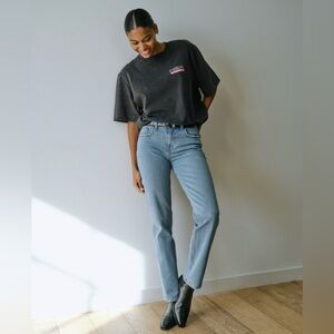 Abercrombie & Fitch curve love 90 straight mid rise